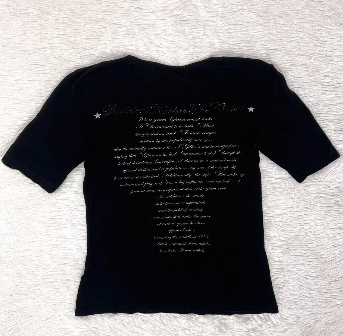Japanese Brand Waffle Knit Poem Shirt