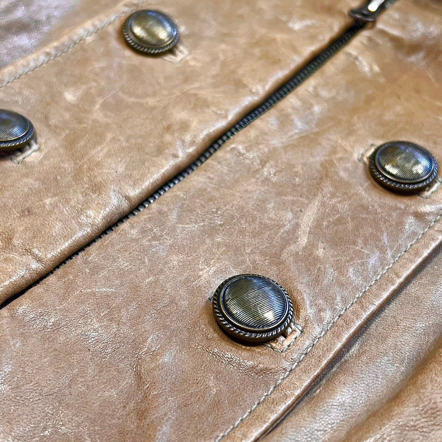 Sistematic Leather & Fur Military Jacket