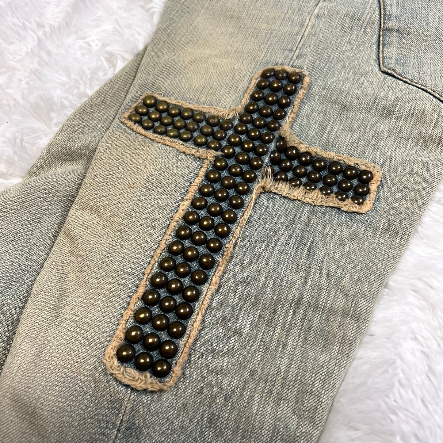 Led Rechwe “Dallas” Studded Cross Jeans