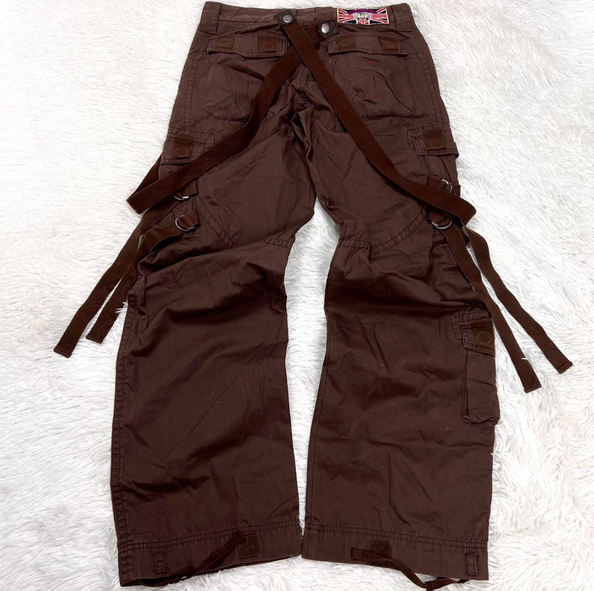 Japanese Brand Bondage Suspender Cargo Pants