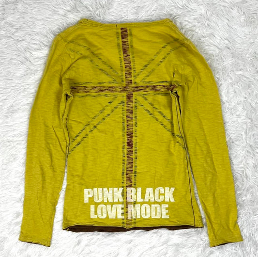 Japanese Brand Gyaru Union Jack Punk Long Sleeve Shirt