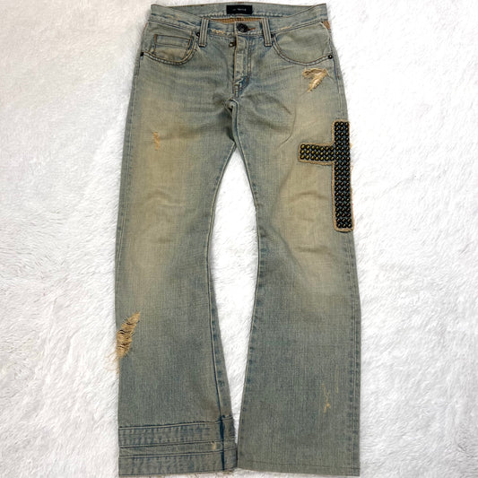 Led Rechwe “Dallas” Studded Cross Jeans