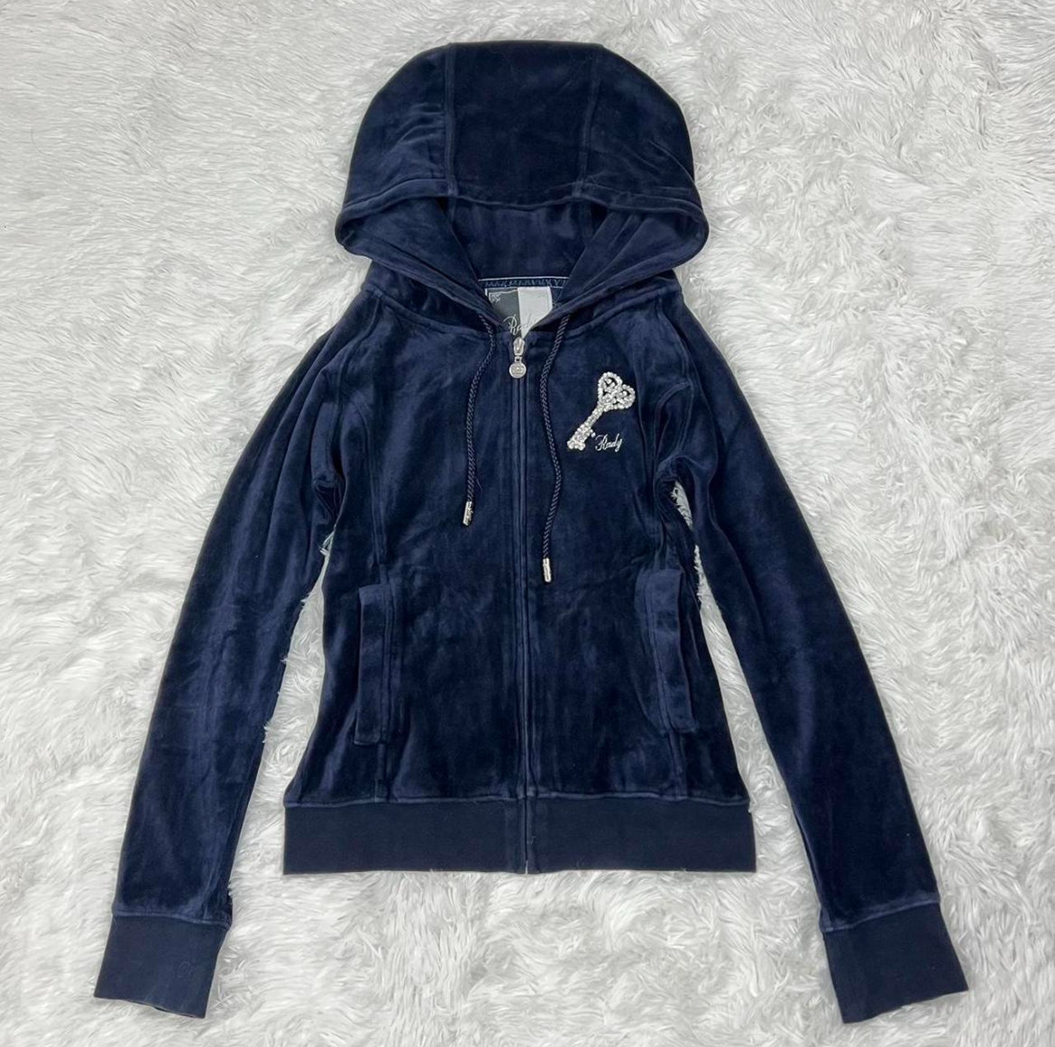 Japanese Brand Gyaru Velour Zip Up Hoodie