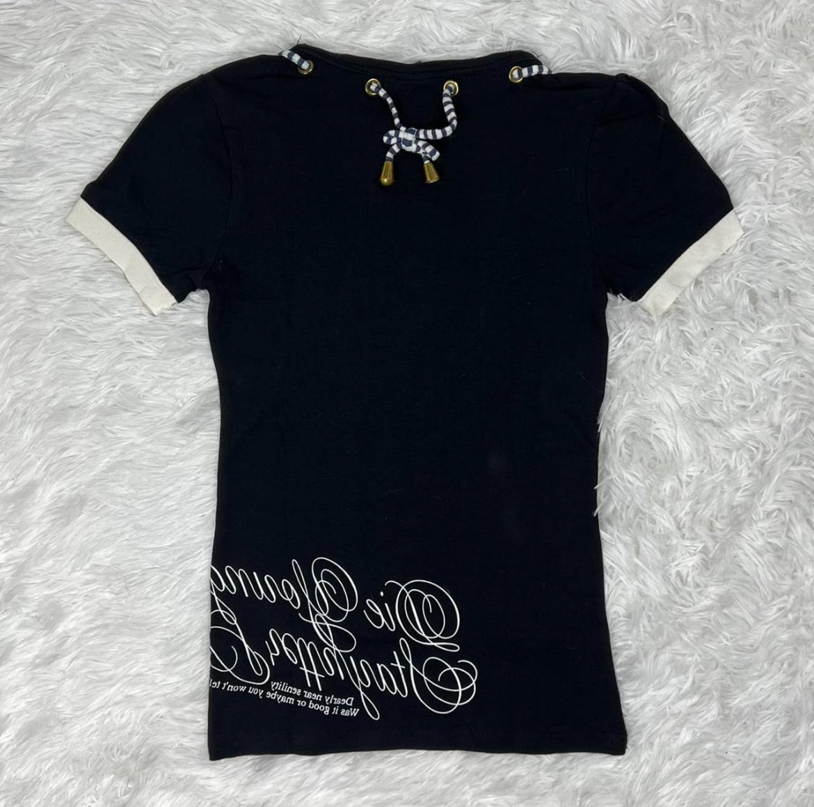 Japanese Brand Gyaru Cursive Text shirt