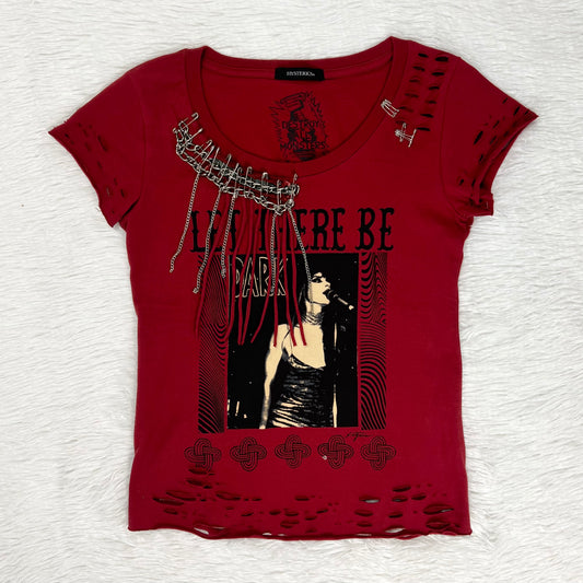 Hysteric Glamour “Let There Be Dark” Safety Pin Shirt